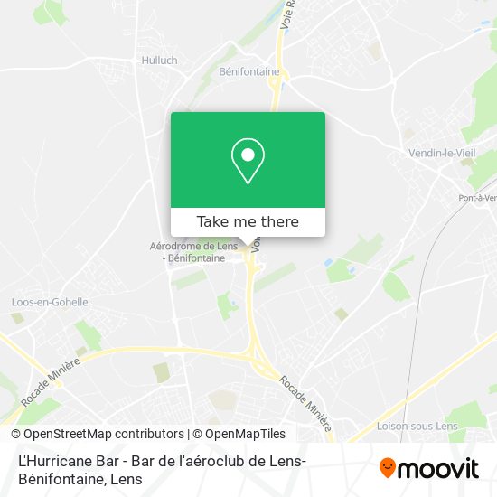 Mapa L'Hurricane Bar - Bar de l'aéroclub de Lens-Bénifontaine