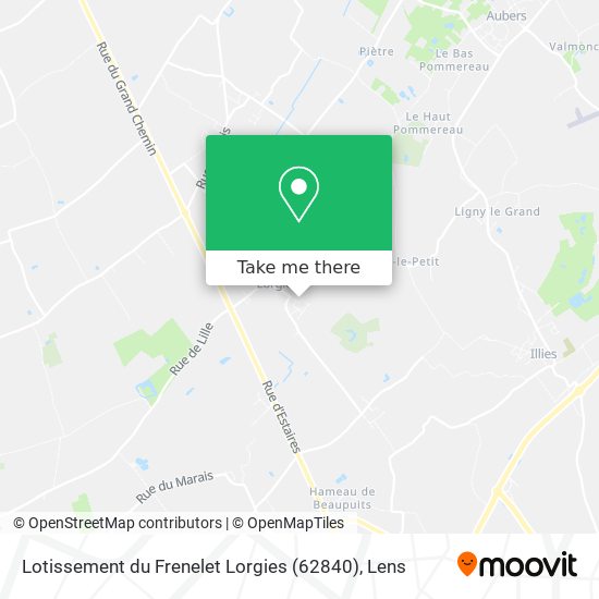 Mapa Lotissement du Frenelet Lorgies (62840)