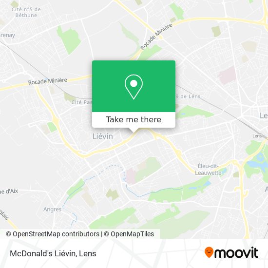 Mapa McDonald's Liévin
