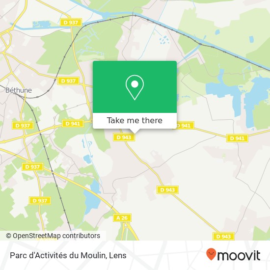 Mapa Parc d'Activités du Moulin