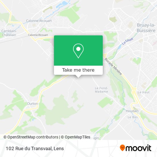 Mapa 102 Rue du Transvaal