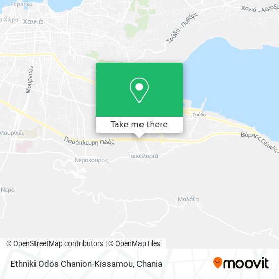 Ethniki Odos Chanion-Kissamou map