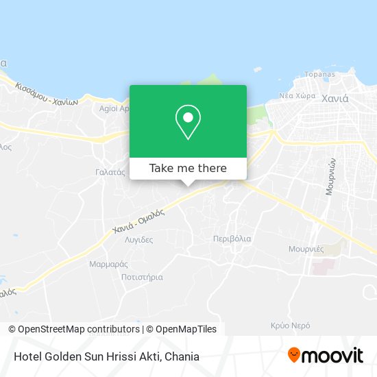 Hotel Golden Sun Hrissi Akti map