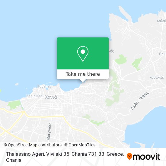 Thalassino Ageri, Vivilaki 35, Chania 731 33, Greece map
