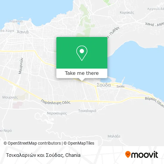 Τσικαλαριών και Σούδας map