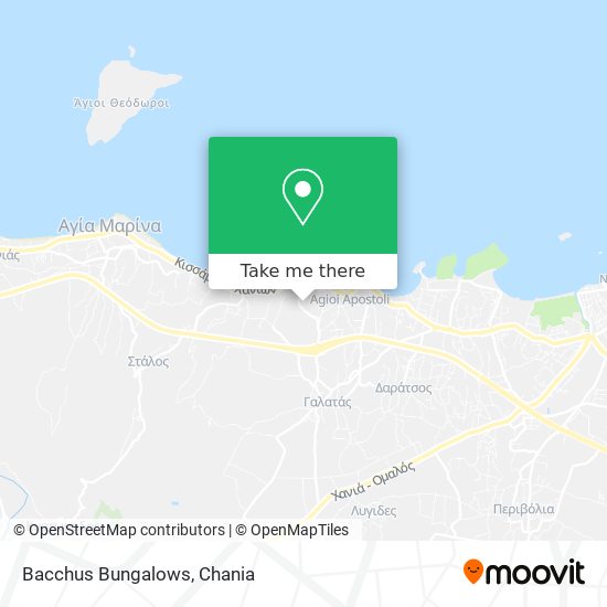 Bacchus Bungalows map