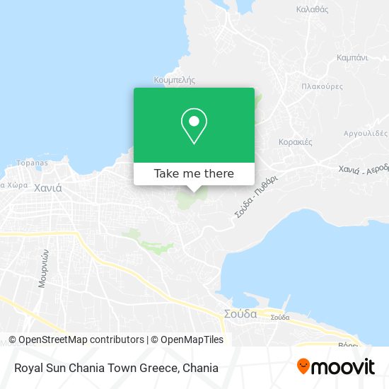 Royal Sun Chania Town Greece map