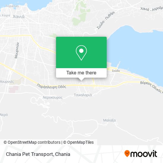 Chania Pet Transport map