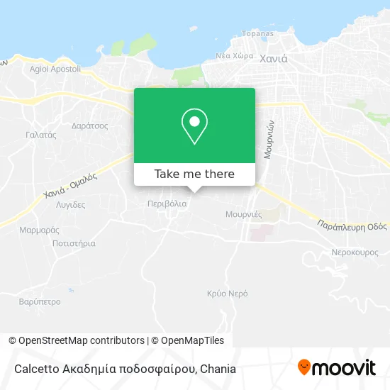 Calcetto Ακαδημία ποδοσφαίρου map