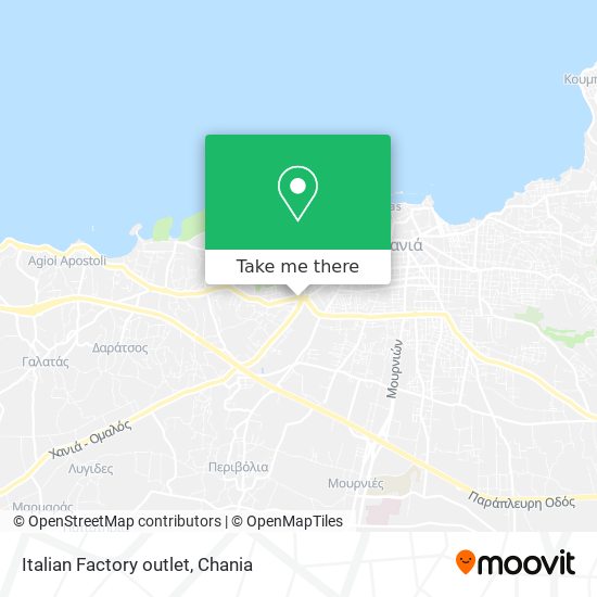 Italian Factory outlet map