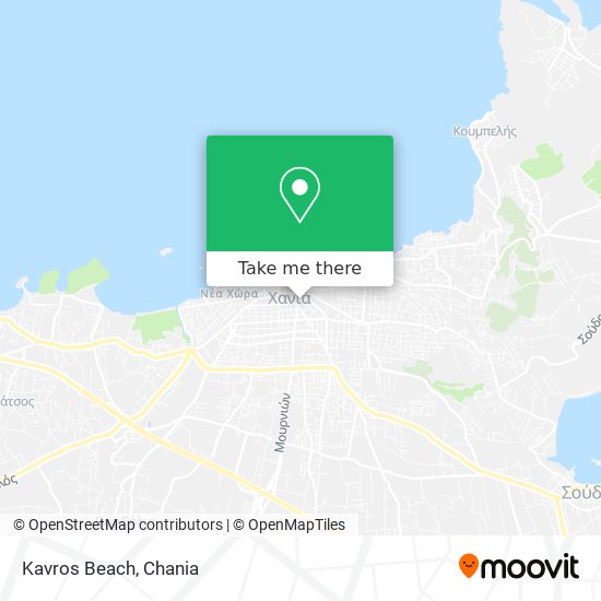 Kavros Beach map