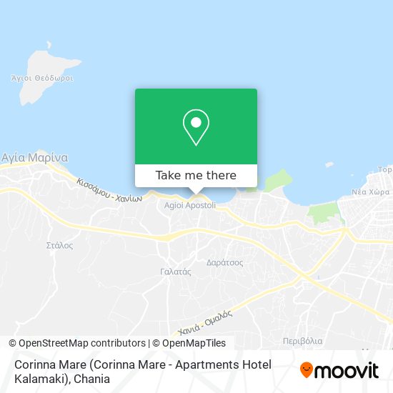 Corinna Mare (Corinna Mare - Apartments Hotel Kalamaki) map