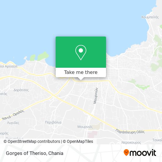 Gorges of Theriso map