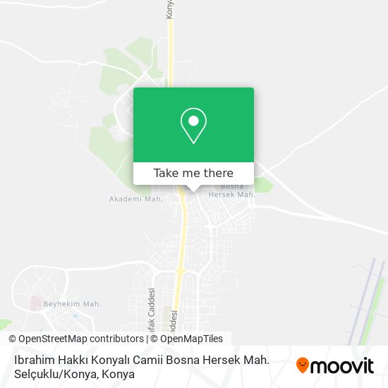 Ibrahim Hakkı Konyalı Camii Bosna Hersek Mah. Selçuklu / Konya map