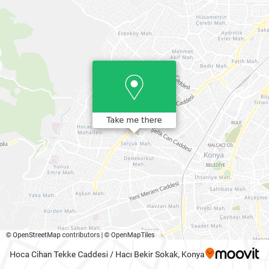 Hoca Cihan Tekke Caddesi / Hacı Bekir Sokak map
