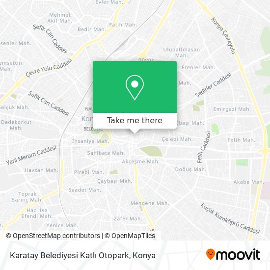 Karatay Belediyesi Katlı Otopark map