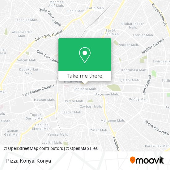 Pizza Konya map