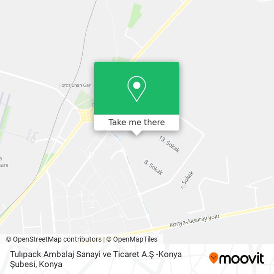 Tulıpack Ambalaj Sanayi ve Ticaret A.Ş -Konya Şubesi map
