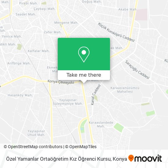 Özel Yamanlar Ortaöğretim Kız Öğrenci Kursu map