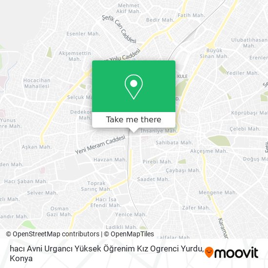 hacı Avni Urgancı Yüksek Öğrenim Kız Ogrenci Yurdu map