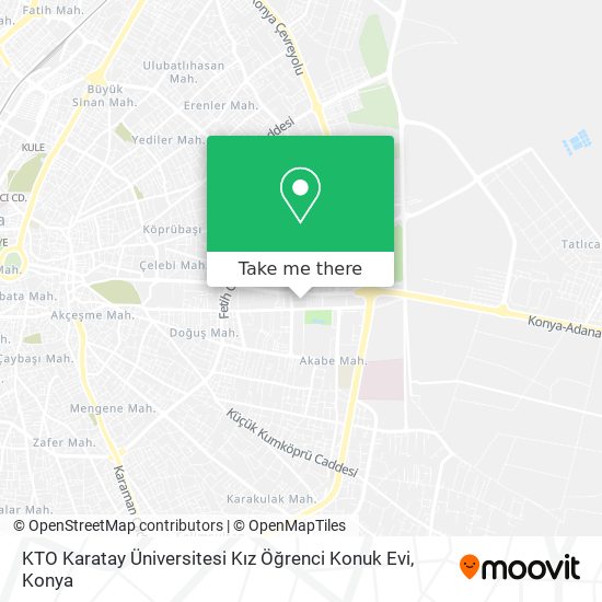 KTO Karatay Üniversitesi Kız Öğrenci Konuk Evi map