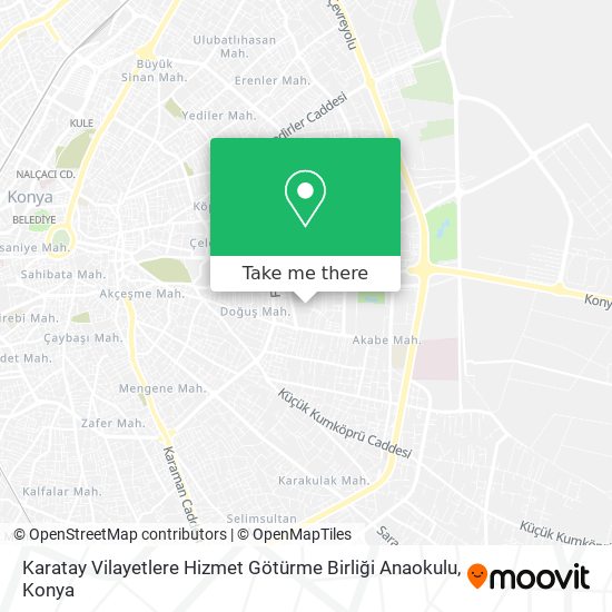 Karatay Vilayetlere Hizmet Götürme Birliği Anaokulu map