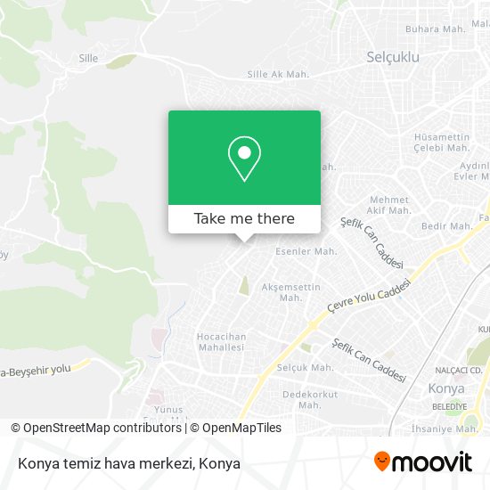 Konya temiz hava merkezi map