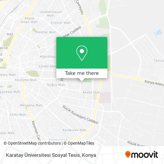 Karatay Üniversitesi Sosyal Tesis map