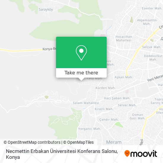 Necmettin Erbakan Üniversitesi Konferans Salonu map