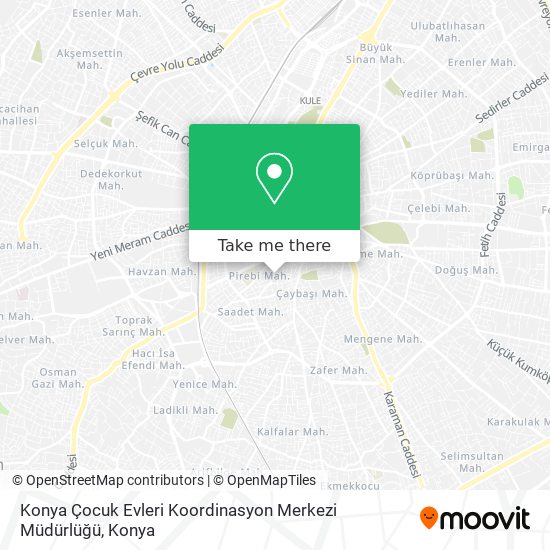 Konya Çocuk Evleri Koordinasyon Merkezi Müdürlüğü map