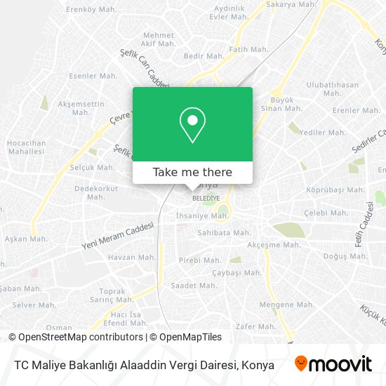 TC Maliye Bakanlığı Alaaddin Vergi Dairesi map