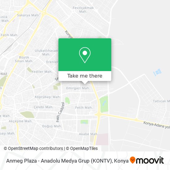 Anmeg Plaza - Anadolu Medya Grup (KONTV) map