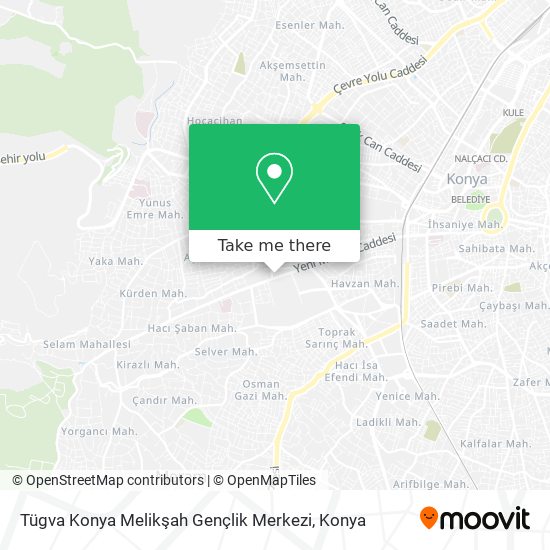 Tügva Konya Melikşah Gençlik Merkezi map