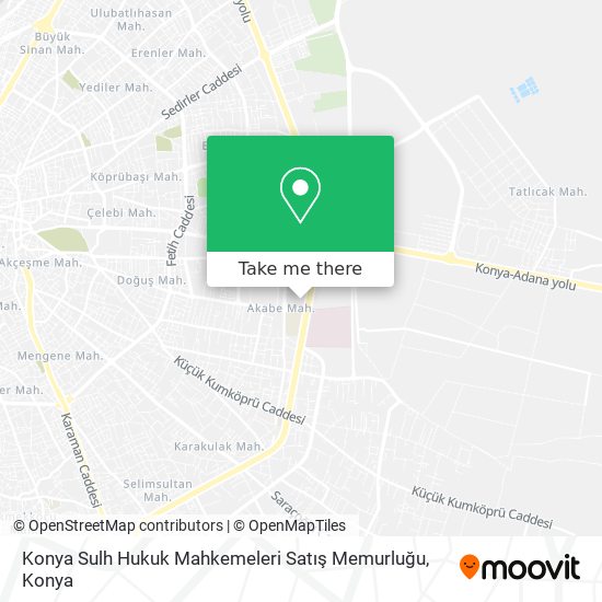 Konya Sulh Hukuk Mahkemeleri Satış Memurluğu map
