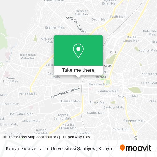 Konya Gıda ve Tarım Üniversitesi Şantiyesi map