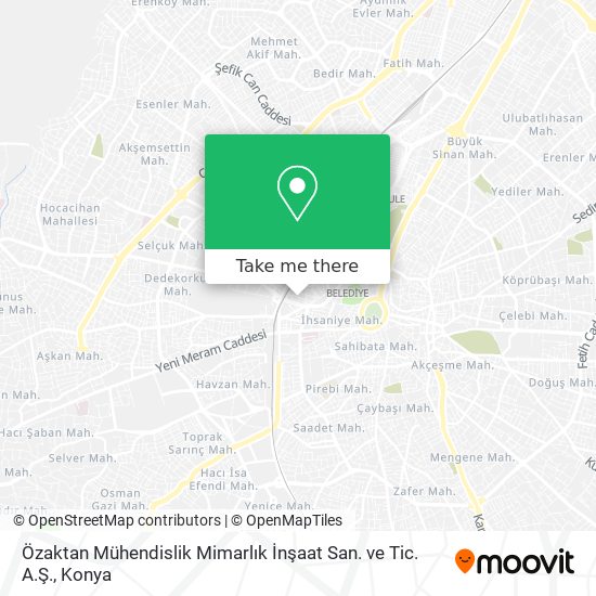 Özaktan Mühendislik Mimarlık İnşaat San. ve Tic. A.Ş. map