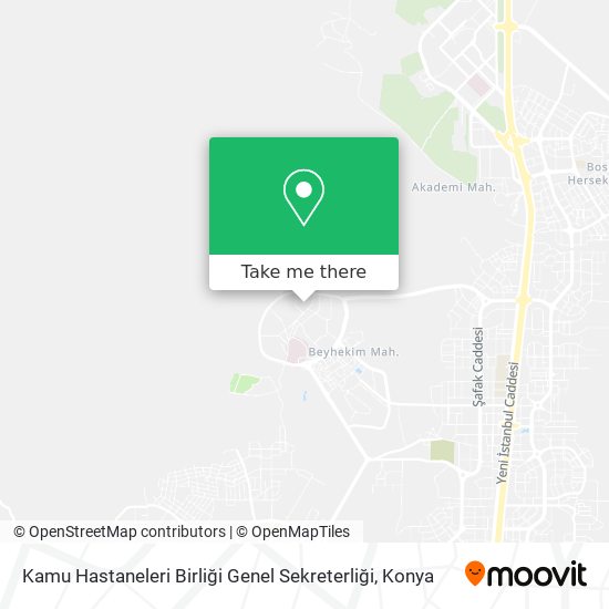 Kamu Hastaneleri Birliği Genel Sekreterliği map