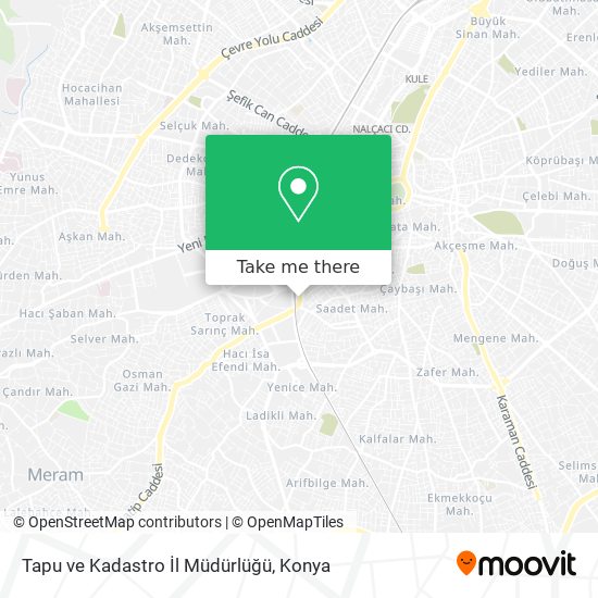 Tapu ve Kadastro İl Müdürlüğü map
