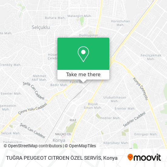 TUĞRA PEUGEOT CITROEN ÖZEL SERVİS map