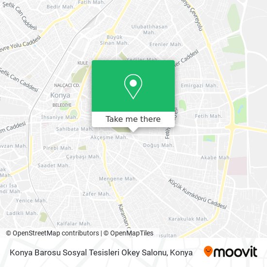 Konya Barosu Sosyal Tesisleri Okey Salonu map