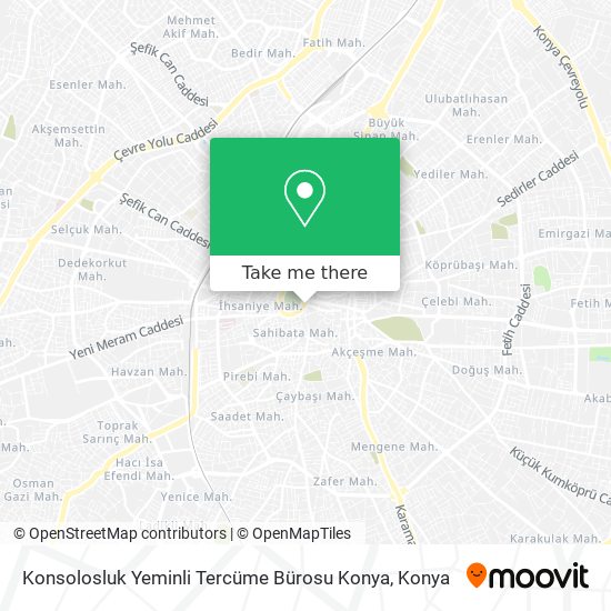Konsolosluk Yeminli Tercüme Bürosu Konya map