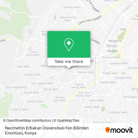 Necmettin Erbakan Üniversitesi Fen Bilimleri Enstitüsü map