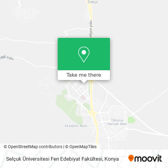 Selçuk Üniversitesi Fen Edebiyat Fakültesi map