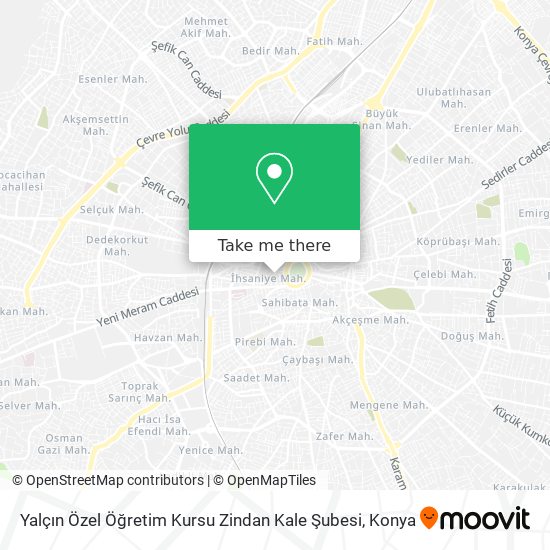 Yalçın Özel Öğretim Kursu Zindan Kale Şubesi map