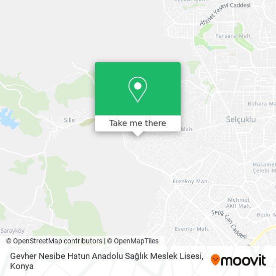 Gevher Nesibe Hatun Anadolu Sağlık Meslek Lisesi map