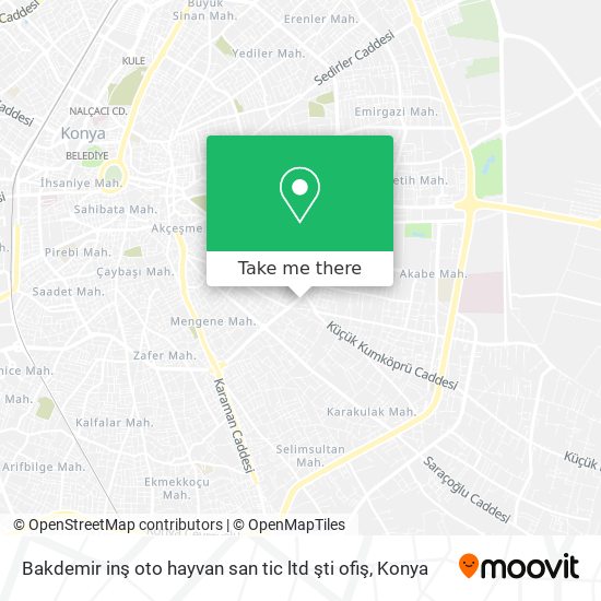 Bakdemir inş oto hayvan san tic ltd şti ofiş map