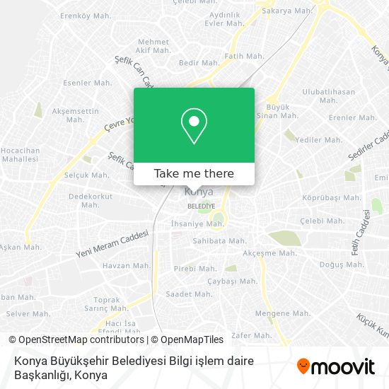 Konya Büyükşehir Belediyesi Bilgi işlem daire Başkanlığı map