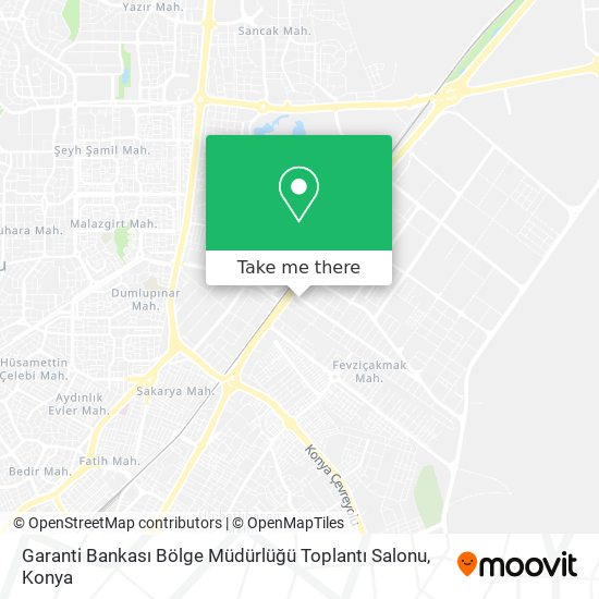 Garanti Bankası Bölge Müdürlüğü Toplantı Salonu map