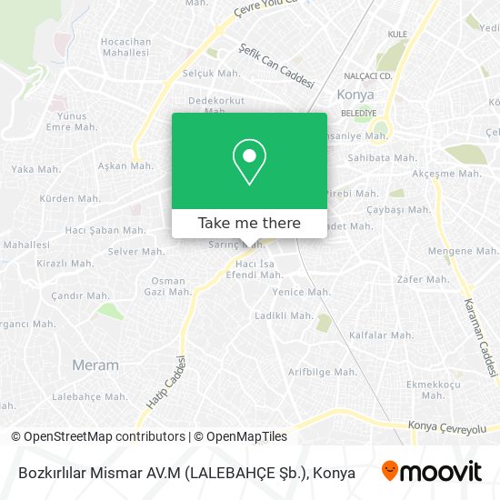 Bozkırlılar Mismar AV.M (LALEBAHÇE  Şb.) map