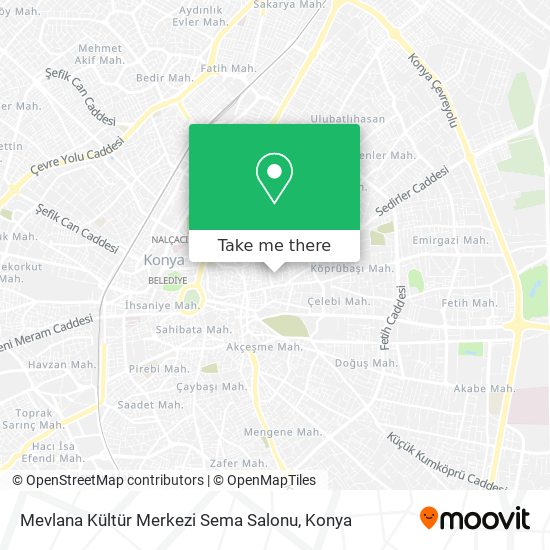 Mevlana Kültür Merkezi Sema Salonu map